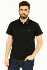 C-K BLACK POLO T-SHIRT